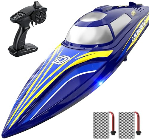 DEERC 14 Fast RC Boat for Kids & Adults, Auto Self-Righting, 20+MPH