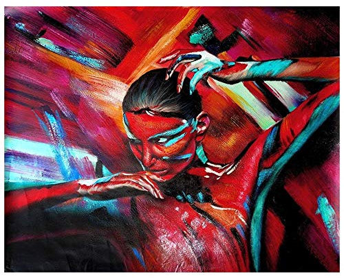 Legendarte C-44 Quadro Dipinto a Mano - Diabolica Tentazione, Olio su tela, Multicolore, cm. 80 x 60