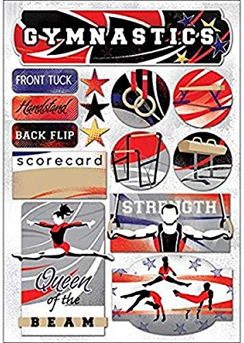 Karen Foster 11590 Design Acid and Lignin Free Scrapbooking Sticker Sheet, I Love Gymnastics