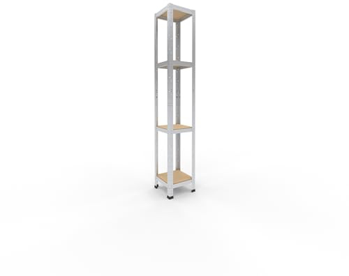 shelfplaza Home 180x30x30cm Schwerlastregal verzinkt mit 4 Böden x 175kg | Kellerregal · Lagerregal · Metallregal · Regale für Kellerraum · Steckregal · Abstellraum Regal