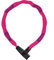 ABUS Antivol à chaîne Catena 6806K - Antivol vélo léger en acier trempé avec tube textile à la mode - Chaîne carrée avec niveau de sécurité 6 - 85 cm - Rose
