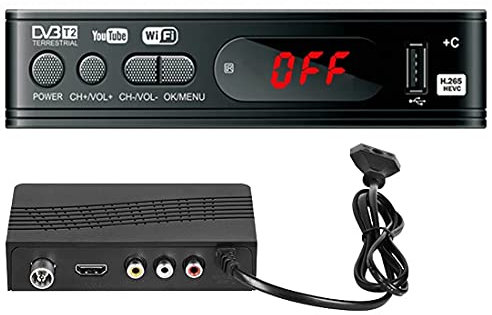 Digital TV Converter Box - DVB-T2 Top Box with Tuner, PVR Recording/Playback, USB Media Player, HDMI