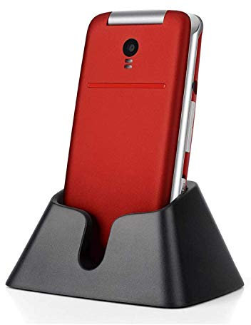 artfone Seniorenhandy ohne Vertrag | Dual SIM Handy mit Notruftaste | Rentner Handy große Tasten | 2G GSM Klapphandy| Großtastenhandy mit Ladegerät und Kamera | 2,4 Zoll Farbdisplay(Rot)