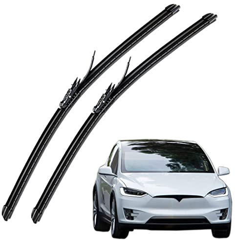 Scheibenwischer Für Auto Scheiben Wiper Blades Für Tesla Model X 2016-2018 Wischerblatt Vorne Wischblätter Gummi Windshield Wipers 700mm+450mm fit Pinch-Tab Arme