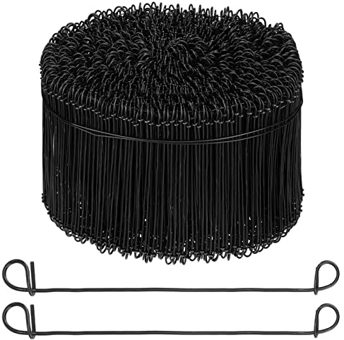 Sadnyy 1000 Pcs 16 Gauge Rebar Tie Wire 6 Inch Black Double Loop Steel
