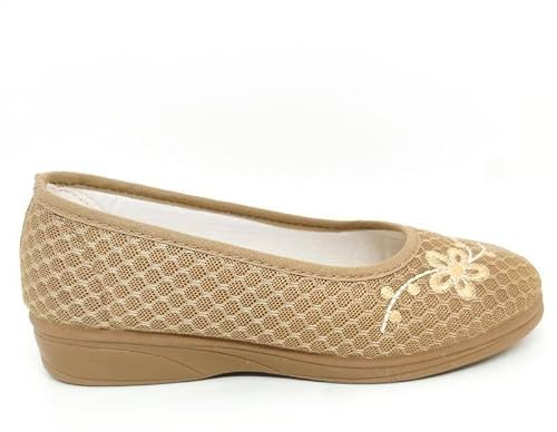 Zapatilla escotadas tela nido de abeja Alcalde 300, Beige, 40
