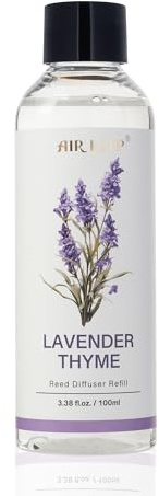 Airkeep Ricarica Profumatore Ambiente Lavender Thyme, Deodorante Ambiente Ricarica Diffusore Bastoncini per la Camera da Letto, Il Bagno, L'Ufficio e l'Arredamento della Casa