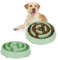 2 x Anti Schling Napf, Futternapf für Hunde, 400 ml, langsames Fressen, Hundenapf spülmaschinenfest, Hundeschüssel, grün (2)