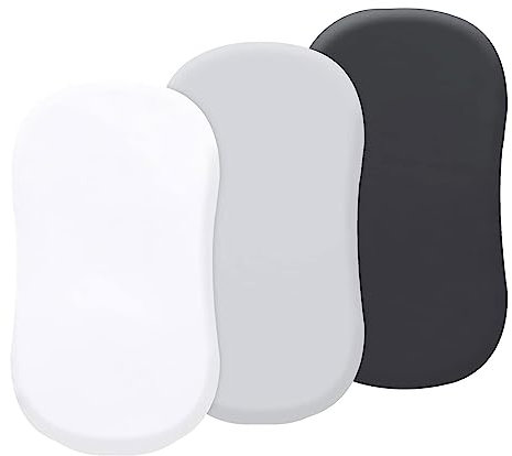 3 x Baby-Spannbettlaken für Stubenwagen, Wickelunterlage, solide, atmungsaktiv, Wiegen, Matratzenbezug, weich und bequem, Babybett-Spannbetttuch