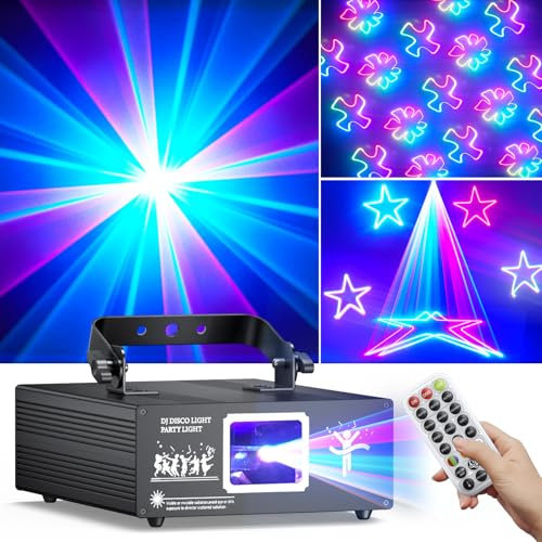 Ehaho Discolicht Partylicht, Partylicht für Familientreffen mit DMX 512, 3D DJ Disco Licht mit Musiksteuerung und Fernbedienung, Perfekte Geschenke für Weihnachten, Hochzeit, Geburtstag, Klub