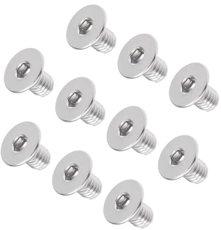 MACHSWON M5 x 8mm Metric Hex Socket Cap Screws 304 Stainless Steel Flat Head Bolts Fully Threaded Machine Screws 20Pcs