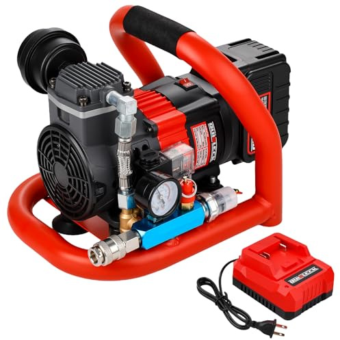 QUINLECK Ultra Quiet Cordless Air Compressor Compatible with for Makita Battery,Portable Air Compressor Oil Free 18V 18.5V 21V,60dB,Small Lightweight Universal for Woodwork Nailing Car Pneumatic Tool