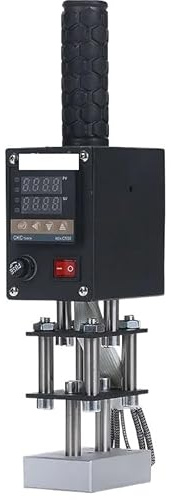 Máquina de prensado térmico, Máquina De Prensado En Caliente, 500W, Temperatura Ajustable, Estampado Cobre Portátil Para Repujado Pasteles Cuero Y Madera, Personalizado para bolsas de mano(8x10cm)