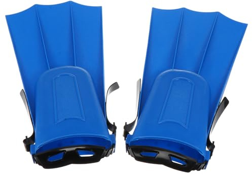 Milisten Unisex Schwimmflossen aus Strapazierfähigem Gummi Kurze Trainingsflossen für Erwachsene Ergonomisch Blau Schwimmzubehör für Wassersport