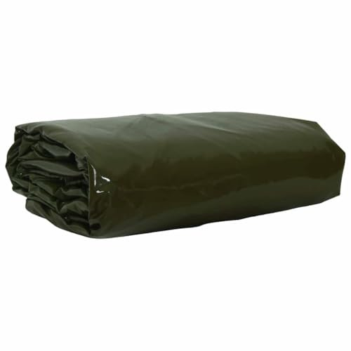 Ordellia Lona de protección impermeable de lona con revestimiento de PVC, 650 g m2, verde oliva, 1,5 x 2,5 m, para jardín, terraza, garaje, coche, protección contra la lluvia y el viento