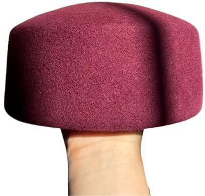 Melonhatt klassisk designer-basker av svart ull för kvinnor | Filtvärmare vintermössa dam Fedora Fascinator formell