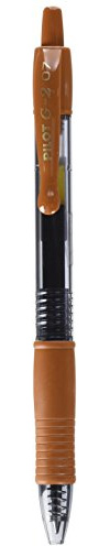 Pilot G207 Fine Gel 0.7mm Rollerball Pen - Caramel (Pack of 12)