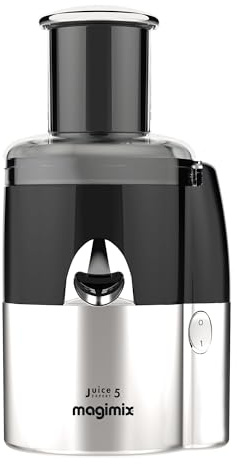 Magimix Juice Expert 5 Licuadora centrífuga Negro, Cromo 400 W - Exprimidor (Licuadora centrífuga, Negro, Cromo, Francia, 3 año(s), Suave/Duro, 400 W)