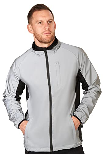 BTR High Visibility Be Totally Reflective Silver Cycling, Running & Jogging High Viz Jacket - Reflective and High Vis. XL 44-46 inches