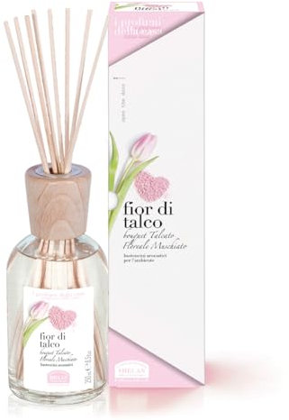 Helan, I Profumi della Casa, Fior di Talco, Bastoncini Aromatici, Diffusore Ambiente, 250 mL