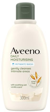 Aveeno Daily Moisturising Detergente Intimo, Detergente per l'igiene intima quotidiana senza sapone, Gel intimo al profumo di Vaniglia, Detergente delicato per pelli sensibili con Avena, 300 ml