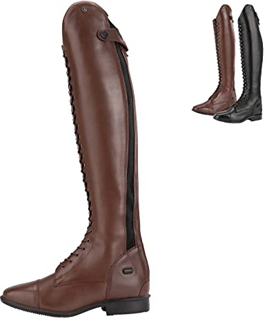 SUEDWIND FOOTWEAR ridstövlar Legacy Venado med polosnörning – damläderstövlar med läderinnerfoder, komfortinläggssula, ledstöd och häldämpning – brun – small/Wide – storlek 39