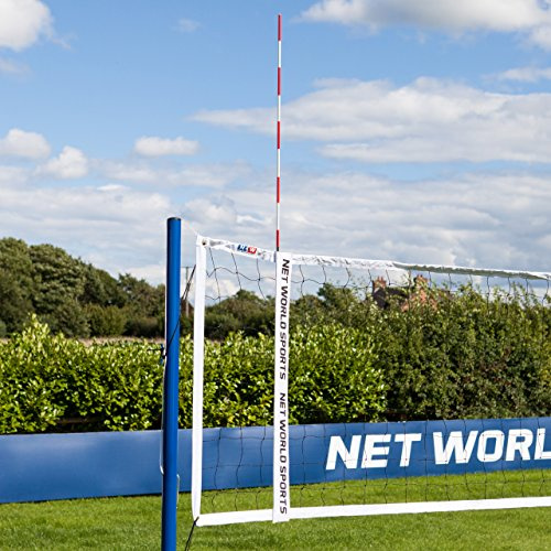 VERMONT FIVB Official Volleyball Antennas | 1.5m Red & White Striped Fibre Glass Antenna with 2in Wide White Sheath – Durable & Lightweight for Professional Volleyball Nets