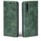 LBH Handyhülle für Samsung Galaxy A50 in Grün mit Karten- und Geldfach Smartphone Hülle mit Standfunktion Flip Case Schutzhülle Magnetverschluss Vintage
