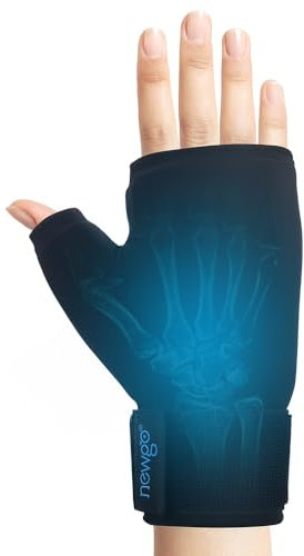 NEWGO Kompressions Eishandschuhe zur Schmerzlinderung Hände, Kühlmanschette Handgelenk, Weich Handgelenk Eisbeutel für Wärme- und Kältetherapie, Gel Kältebeutel für Sehnenscheidenentzündung