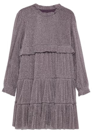 s.Oliver Gefüttertes Mesh-Kleid mit Glitzergarn Flieder 134