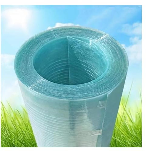 UHEKC Marquise Porte D'entree Panneaux de Toit en Polycarbonate, Tole Ondulée pour Toiture Plaque de Remplacement 0,8mm, pour Solarium, Extérieur, Jardin(0.7x10m)