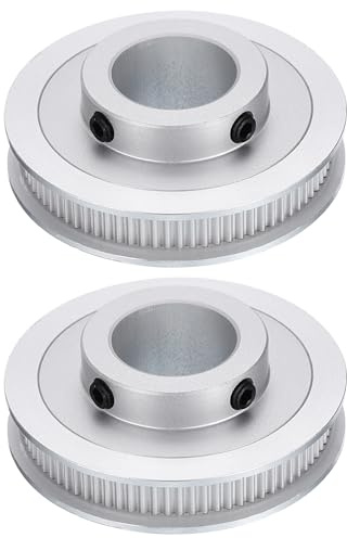 sourcing map 2pcs GT-2 Pulley Synchronous Wheel 80 Teeth 20mm Bore, Fit with 6mm Width Belt, Aluminum Alloy Timing Pulley Wheel for 3D Printer, CNC Machine
