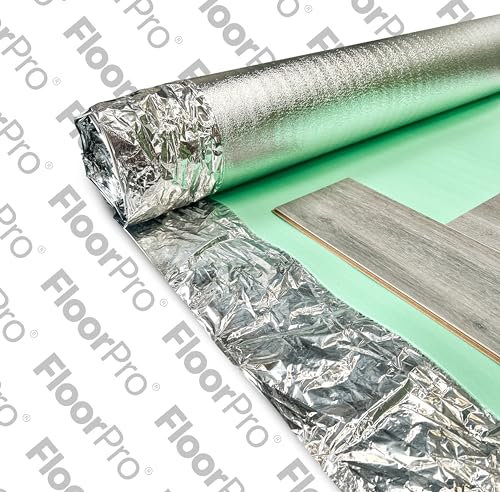 Smoothfit 3mm Silver Wood or Laminate Flooring Underlay Acoustic and Insulation Underlay Barrier Plus Foil Damp Proof Membrane Underlayment (1metres x 7.5metres (3ft 3 x 24ft 6))