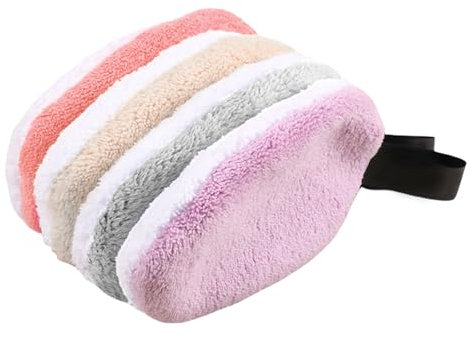 Bzzerumy Waschbare Abschminkpads, 4er Set Aus Mikrofaser In Mehreren Farben, Wiederverwendbare Nachhaltige Lösung Für Präzises Abschminken