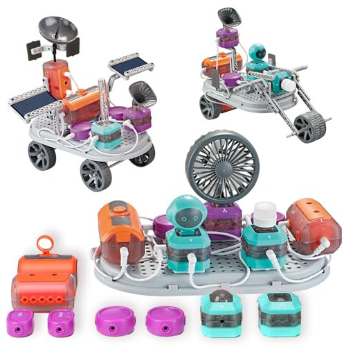 Kit Electrónico Stem para 8+ Años | 110 Experimentos & 201 Piezas con Micrófono/Infrarrojo/Sensor Luz | 15 Modelos 3D y Guía | Juego de Física y Tecnología Educativa