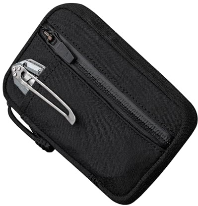 ALPAKA HUB Pouch Pro EDC Organizer - Small Tool Pouch for Electronics, Cables with YKK Zipper, Daily Use and Travel - Black Axogrid 300D Weatherproof UV Resistant Fabric