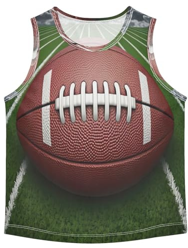 RPLIFE Débardeur de football américain pour garçon, sans manches, séchage rapide, pour la pratique sportive, 3-15 ans, Football américain., 15 ans