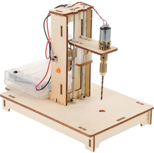 Yardenfun Kit Mini Perceuse de Bureau DIY, Mini Perceuse Établi Portable pour Bricolage et Expériences Scientifiques, Outil Léger et Précis pour Bois et Plastique