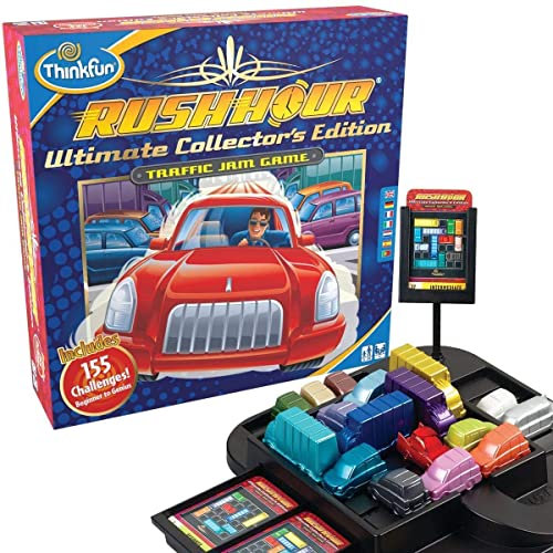 ThinkFun Rush Hour Ultimate Collectors Edition - Das beliebte Spiel Rush Hour von ThinkFun in der hochwertigen Sammlerausgabe - Entkomme dem Verkehrschaos mit Stil für alle ab 8 Jahren