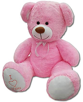 Odolplusz Orsacchiotto gigante da 160 cm – Peluche a forma di orsacchiotto grande – XXL di peluche Orsacchiotto orsacchiotto, idea regalo per compleanno, regalo per anniversario (rosa)