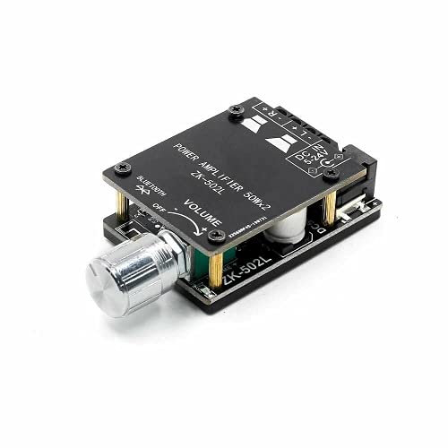 DollaTek 2x50W TPA3116 Bluetooth 5.0 mini scheda amplificatore di potenza digitale con interruttore e volume regolabile con guscio
