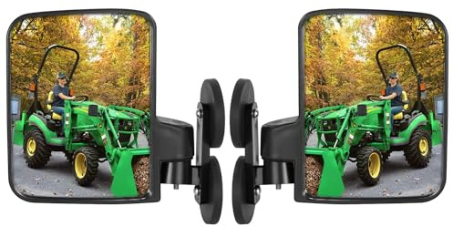 Universal Tractor Mirror, Strong Magnetic Tractor Side Mirrors Compatible with Kubota B BX Mahindra John Deere Tractor Accessories