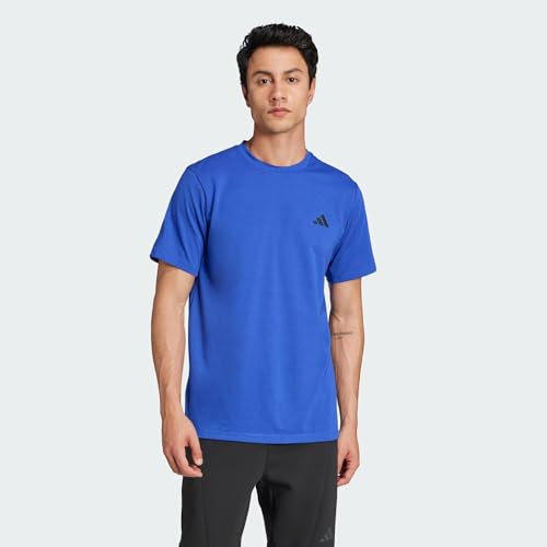 adidas Hombre Train Essentials Comfort Training tee, Semi Lucid Blue/Black, L