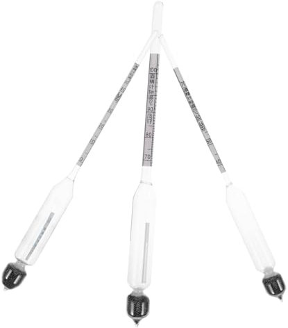 Ciieeo 3 Stücke Alkohol Tester Hydrometer Triple Meter Für Wein Bier Spezifische Thermometer
