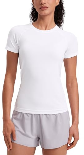CRZ YOGA Sin Costura Camisa Longitud Cadera Blanco 38