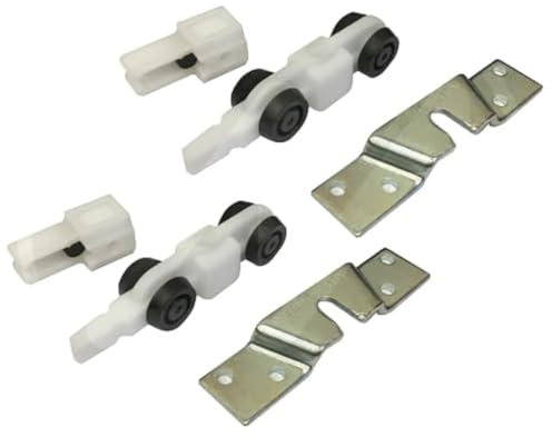 Kit pour porte coulissante sans rail – Comprend 2 chariots de glissement, 2 verrous supérieurs, 2 supports de fixation sur panneau – Disponible en 2 ports : 40 kg et 80 kg (charge 80 kg)