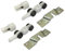 KIT per Porta Scorrevole Senza Binario - Comprende 2 Carrelli di Scorrimento, 2 Fermi Superiori, 2 Staffe di Fissaggio su Pannello - Disponibile in 2 Portate: 40kg e 80kg (Portata 80 KG)