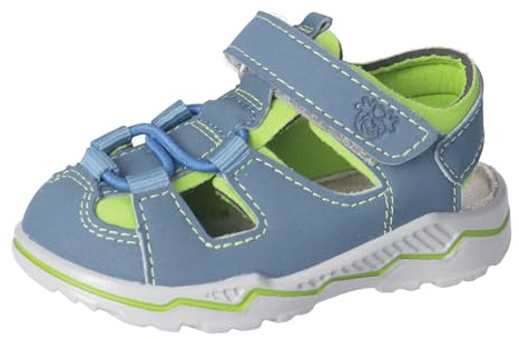 RICOSTA Sandali per ragazzi e ragazze Gery, scarpe per imparare a camminare, larghezza: media, Pavone Acido 141, 21 EU