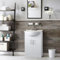 Home Treats 450 Vanity Unit Furniture, Ceramic Wash Basin Sink, Floor Standing, Soft Close Doors Bathroom Storage Cabinet - White (Vanity 55cm)