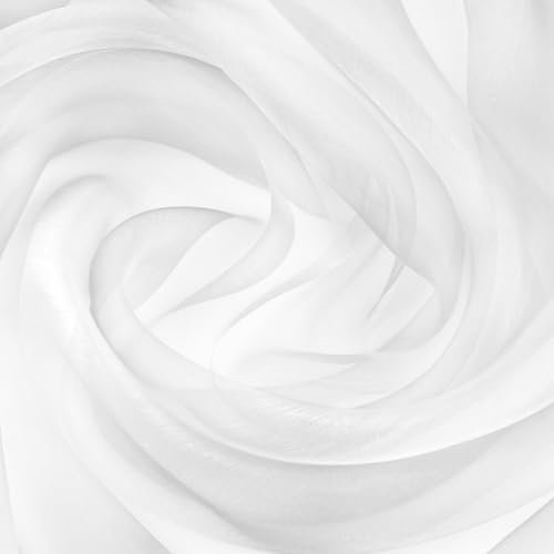 APOMOONS Tela de Organza con Tijeras, 1.5m X 2m Tul de Organza para Decorar, Tela de Tul para Bodas, Fiestas, Decoración de Mesa, Regalos, Manualidades